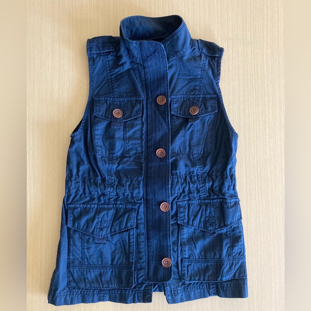 A&F Utility Jacket Vest - Blue